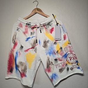 Palm Angels paint-effect College track shorts ( hand painted by artists 🎨  )